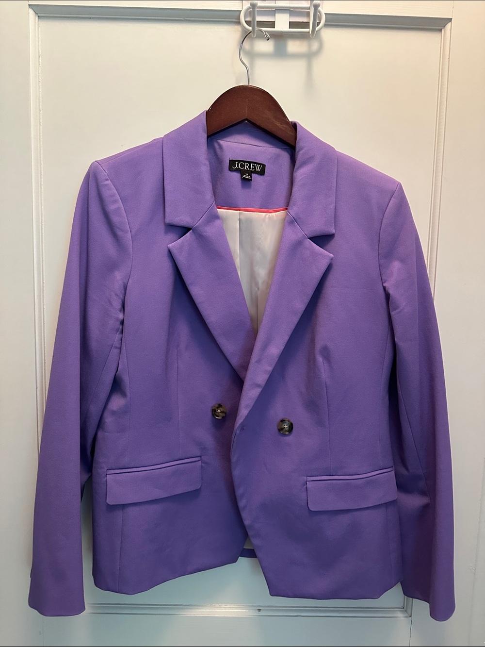 J. Crew Purple Double-Breasted Blazer